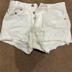Levi’s 501 white shorts